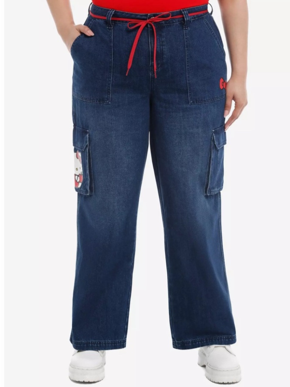 Hot topic Hello Kitty And Friends Balloon size 3 in jr Denim Cargo Pants